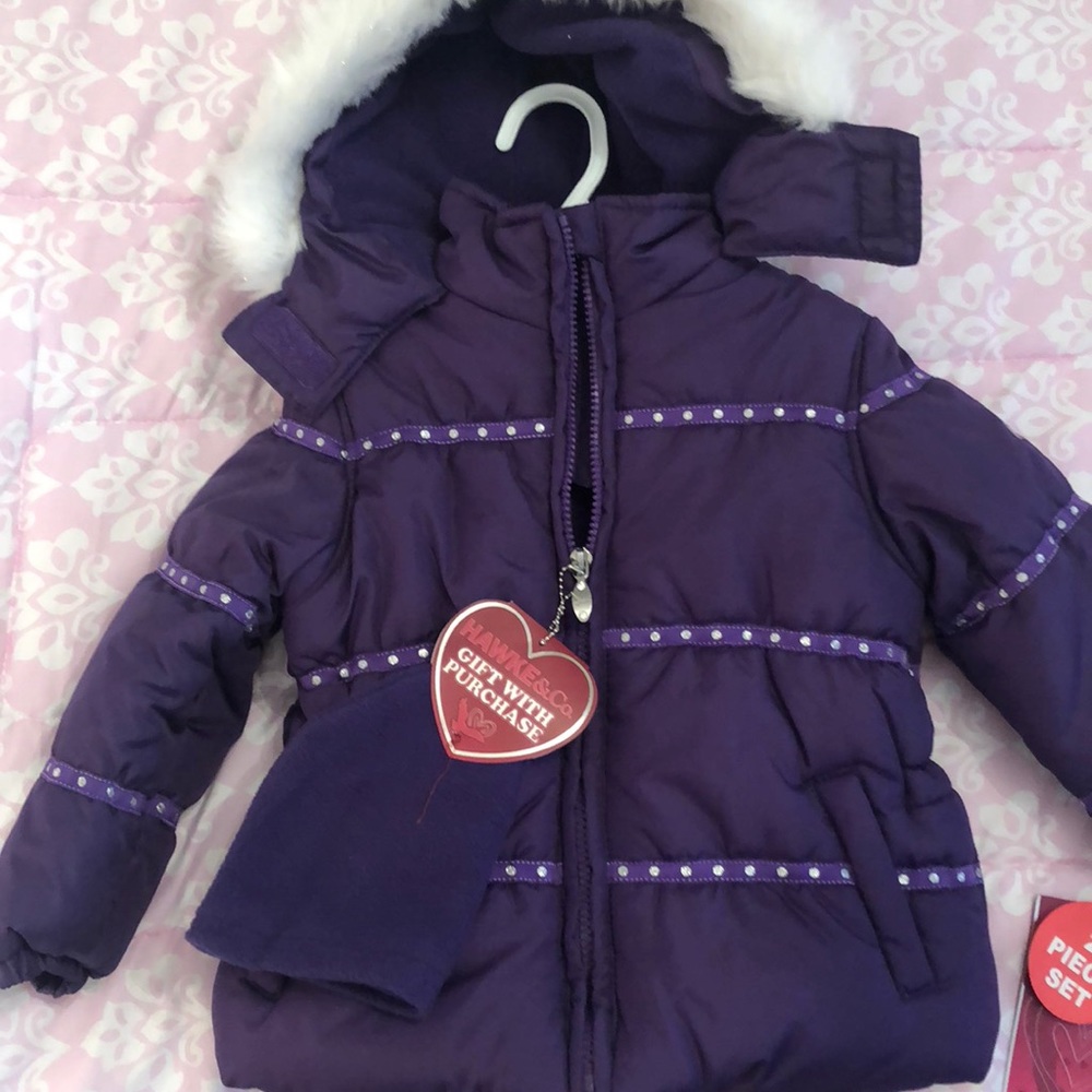 NWT kids 3T winter coat with matching hat